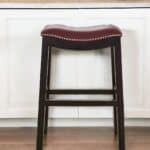 26 Inch Dark Red and Espresso Backless Counter Height Bar Stool 10 26 Inch Dark Red and Espresso Backless Counter Height Bar Stool