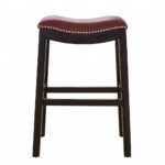 26 Inch Dark Red and Espresso Backless Counter Height Bar Stool 12 26 Inch Dark Red and Espresso Backless Counter Height Bar Stool
