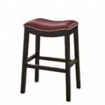 26 Inch Dark Red and Espresso Backless Counter Height Bar Stool 14 26 Inch Dark Red and Espresso Backless Counter Height Bar Stool