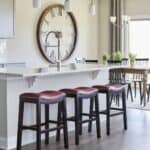 26 Inch Dark Red and Espresso Backless Counter Height Bar Stool 17 26 Inch Dark Red and Espresso Backless Counter Height Bar Stool