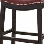 26 Inch Dark Red and Espresso Backless Counter Height Bar Stool 15 26 Inch Dark Red and Espresso Backless Counter Height Bar Stool