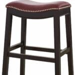 26 Inch Dark Red and Espresso Backless Counter Height Bar Stool 16 26 Inch Dark Red and Espresso Backless Counter Height Bar Stool