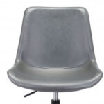35.2-Inch Gray Faux Leather Adjustable Swivel Office Chair 15 35.2-Inch Gray Faux Leather Adjustable Swivel Office Chair