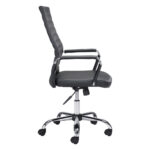 24 Inch Black Faux Leather Swivel Office Chair with Arms 15 24 Inch Black Faux Leather Swivel Office Chair with Arms