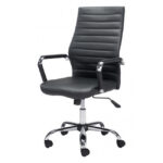 24 Inch Black Faux Leather Swivel Office Chair with Arms 14 24 Inch Black Faux Leather Swivel Office Chair with Arms