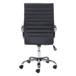 24 Inch Black Faux Leather Swivel Office Chair with Arms 16 24 Inch Black Faux Leather Swivel Office Chair with Arms