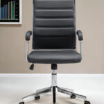 26 Inch Black and Silver Adjustable Faux Leather Office Chair 11 26 Inch Black and Silver Adjustable Faux Leather Office Chair