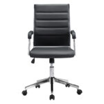 26 Inch Black and Silver Adjustable Faux Leather Office Chair 10 26 Inch Black and Silver Adjustable Faux Leather Office Chair
