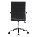26 Inch Black and Silver Adjustable Faux Leather Office Chair 14 26 Inch Black and Silver Adjustable Faux Leather Office Chair