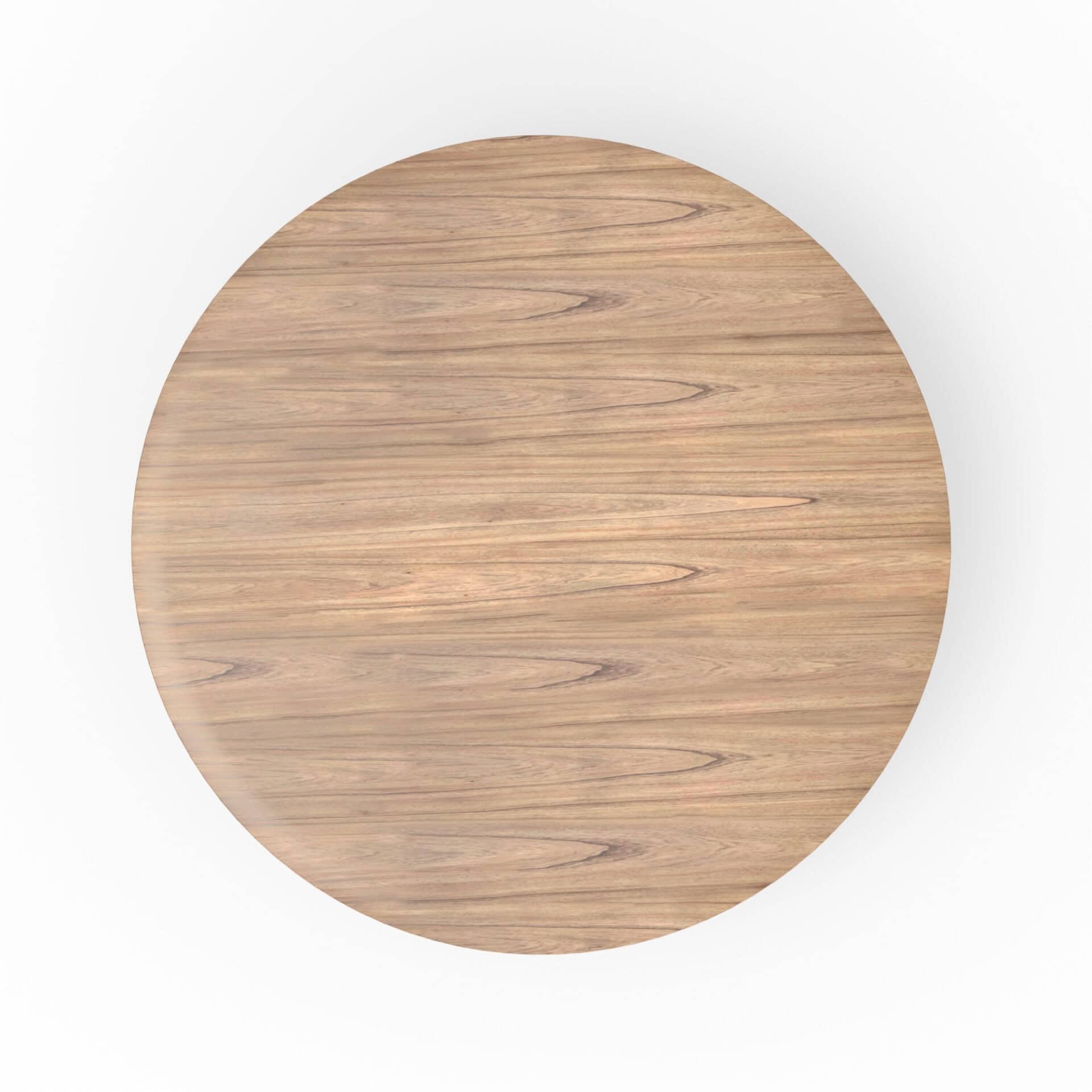 Modern Round Dining Table Natural Solid Rubberwood Mindi Veneer 3 Modern Round Dining Table Natural Solid Rubberwood Mindi Veneer - Image 3