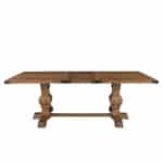 Natural Rubberwood and Mindy Veneer Traditional Trestle Dining Table