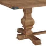 Natural Rubberwood and Mindy Veneer Traditional Trestle Dining Table