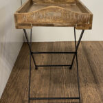 Modern Farmhouse Folding Tray Table with Removable Top