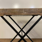 Modern Farmhouse Folding Tray Table with Removable Top