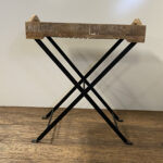 Modern Farmhouse Folding Tray Table with Removable Top