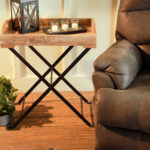 Modern Farmhouse Folding Tray Table with Removable Top
