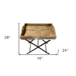 Modern Farmhouse Folding Tray Table with Removable Top