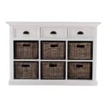 Modern Farmhouse Buffet Server With Storage Baskets (Set of 1) 10 Modern Farmhouse Buffet Server With Storage Baskets (Set of 1)