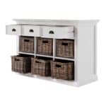 Modern Farmhouse Buffet Server With Storage Baskets (Set of 1) 12 Modern Farmhouse Buffet Server With Storage Baskets (Set of 1)