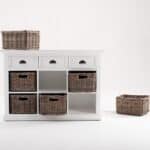 Modern Farmhouse Buffet Server With Storage Baskets (Set of 1) 17 Modern Farmhouse Buffet Server With Storage Baskets (Set of 1)