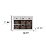 Modern Farmhouse Buffet Server With Storage Baskets (Set of 1) 18 Modern Farmhouse Buffet Server With Storage Baskets (Set of 1)