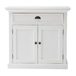 White Modern Farmhouse Accent Cabinet with Two Doors and Drawer 10 White Modern Farmhouse Accent Cabinet with Two Doors and Drawer
