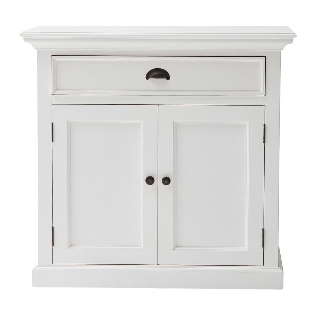 White Modern Farmhouse Accent Cabinet with Two Doors and Drawer 1 White Modern Farmhouse Accent Cabinet with Two Doors and Drawer