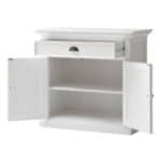 White Modern Farmhouse Accent Cabinet with Two Doors and Drawer 12 White Modern Farmhouse Accent Cabinet with Two Doors and Drawer