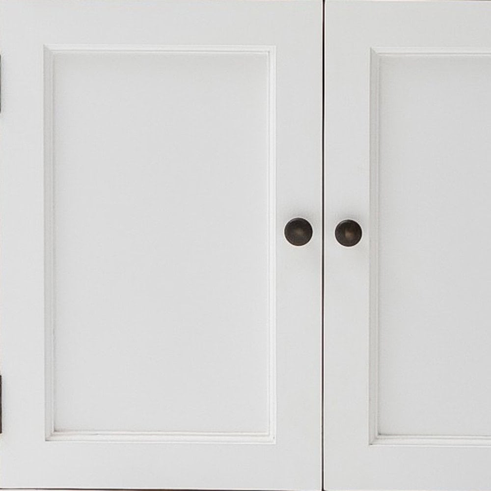 White Modern Farmhouse Accent Cabinet with Two Doors and Drawer 6 White Modern Farmhouse Accent Cabinet with Two Doors and Drawer - Image 6