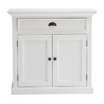 White Modern Farmhouse Accent Cabinet with Two Doors and Drawer 16 White Modern Farmhouse Accent Cabinet with Two Doors and Drawer