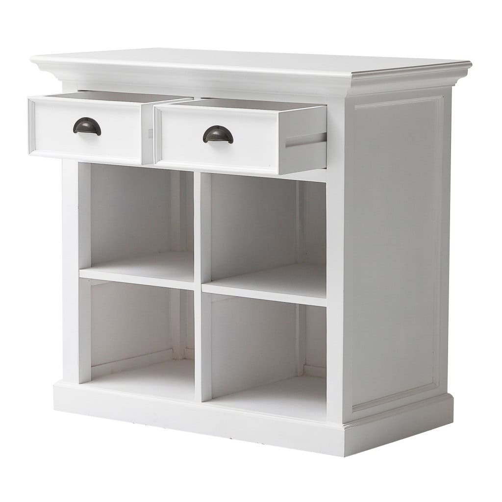 Coastal White Sideboard with Drawers and Rattan Baskets (Set of 1) 6 Coastal White Sideboard with Drawers and Rattan Baskets (Set of 1) - Image 6