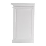 Modern White Glass Door Buffet Server with Storage Shelves