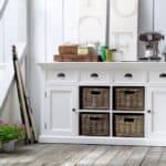 White Solid Wood Sideboard with Four Drawers and Two Doors 18 White Solid Wood Sideboard with Four Drawers and Two Doors