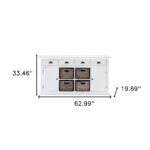 White Solid Wood Sideboard with Four Drawers and Two Doors 16 White Solid Wood Sideboard with Four Drawers and Two Doors