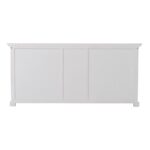 White Solid Wood Sideboard with Three Drawers and Five Doors