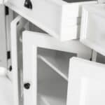 White Glass Door Accent Cabinet With Drawers and Shelving 14 White Glass Door Accent Cabinet With Drawers and Shelving