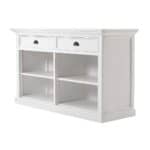 White Wood Buffet Table with Drawers and Open Storage 12 White Wood Buffet Table with Drawers and Open Storage