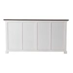 Modern Farmhouse White Buffet Server with Baskets and Shelves
