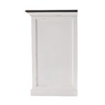 Modern Farmhouse White Buffet Server with Baskets and Shelves