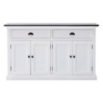 Black and White Farmhouse Buffet Server with Storage Shelves 10 Black and White Farmhouse Buffet Server with Storage Shelves