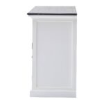 Black and White Farmhouse Buffet Server with Storage Shelves 13 Black and White Farmhouse Buffet Server with Storage Shelves