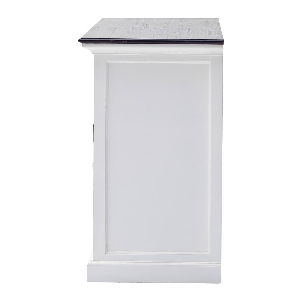 Black and White Farmhouse Buffet Server with Storage Shelves 4 Black and White Farmhouse Buffet Server with Storage Shelves - Image 4