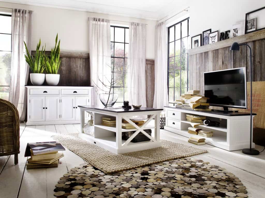 Black and White Farmhouse Buffet Server with Storage Shelves 8 Black and White Farmhouse Buffet Server with Storage Shelves - Image 8