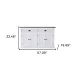 Black and White Farmhouse Buffet Server with Storage Shelves 18 Black and White Farmhouse Buffet Server with Storage Shelves