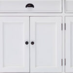 Black and White Farmhouse Buffet Server with Storage Shelves 14 Black and White Farmhouse Buffet Server with Storage Shelves