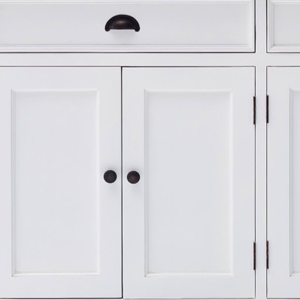 Black and White Farmhouse Buffet Server with Storage Shelves 5 Black and White Farmhouse Buffet Server with Storage Shelves - Image 5