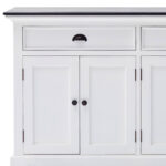 Black and White Farmhouse Buffet Server with Storage Shelves 15 Black and White Farmhouse Buffet Server with Storage Shelves