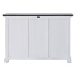 Black and White Modern Farmhouse Cabinet With Storage and Baskets