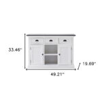 Black and White Modern Farmhouse Cabinet With Storage and Baskets