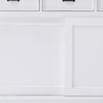 Modern Farmhouse Black and White Buffet with Sliding Doors